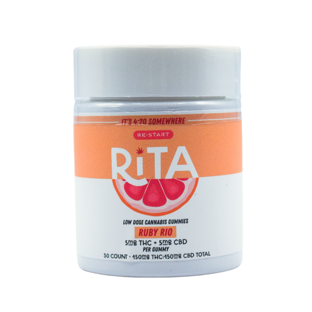 RESTART Rita Delta 9 THC CBD 10MG Gummies Ruby Rio “ENERGY" / 30-ct